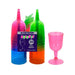 Package of Party Essentials Brights wine glasses, set of 20 in assorted translucent colors including pink, green, orange, and blue.