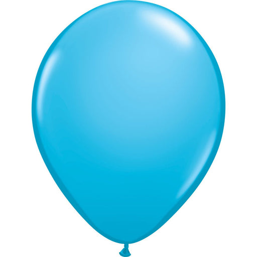 Single inflated robin egg blue balloon on a white background.