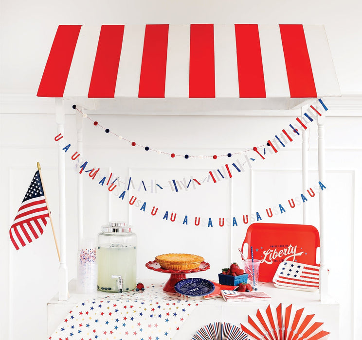 Patriotic Stars & Stripes Ticker Mini Banner | 1ct - Zurchers