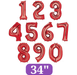 Red Jumbo Number Balloons 34" - Zurchers