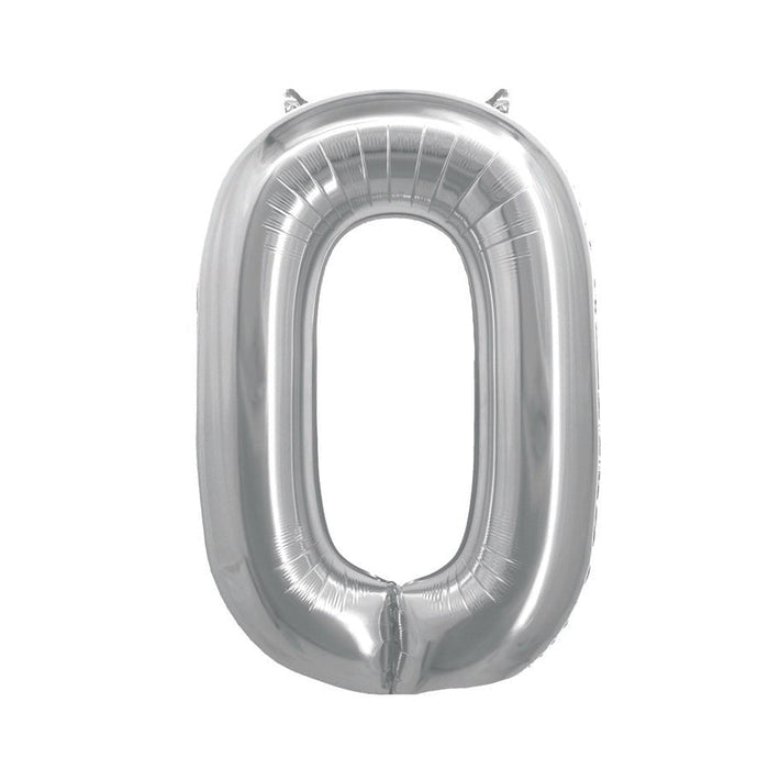 Silver Jumbo Number Balloons 34" - Zurchers