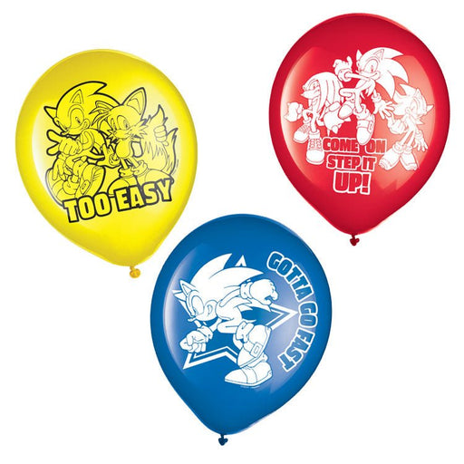 Sonic Flat Latex Balloons 12" | 6ct - Zurchers