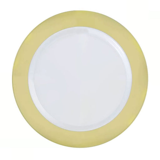 Elegant Living White With Gold Rim Plates 9" | 50ct - Zurchers