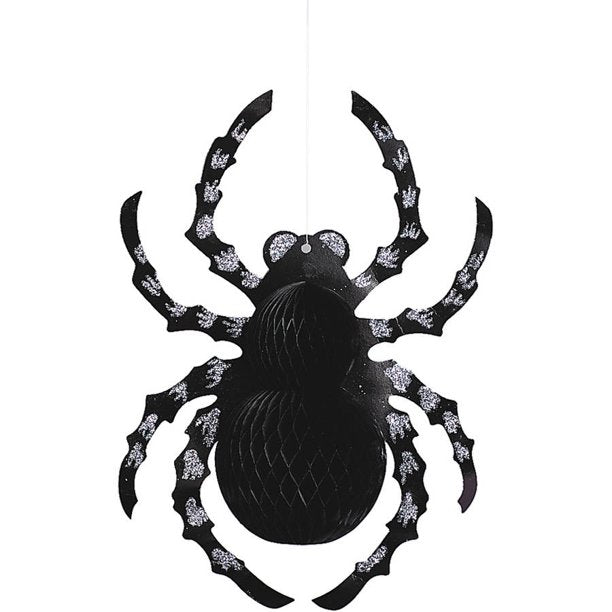 14in Spider Hanging Glitter Decoration | 1 ct - Zurchers