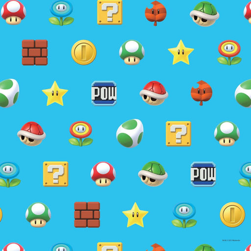 Super Mario Bros Birthday Gift Wrap, 96" | 1 ct - Zurchers