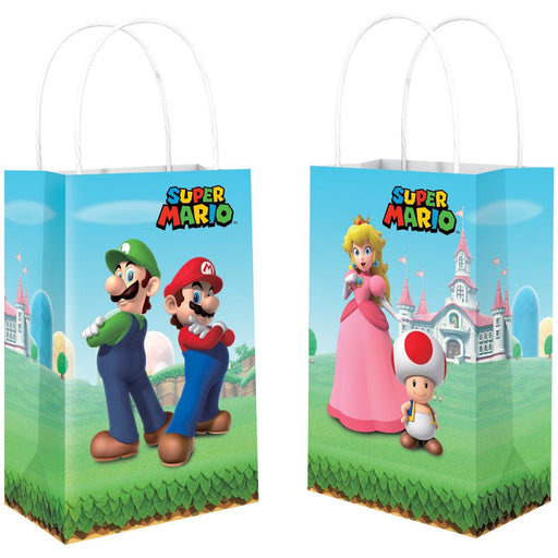 Super Mario Bros Birthday Surprise Kraft Bags | 8 ct - Zurchers