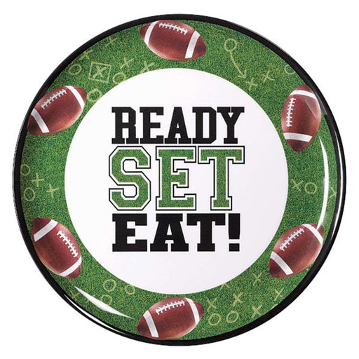 Ready Set Eat Football Melamine Platter 13.5" | 1ct - Zurchers