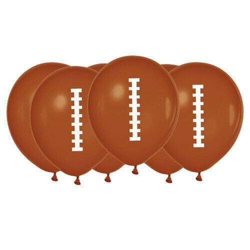 Football Flat Printed Latex Balloons 12" | 6ct - Zurchers
