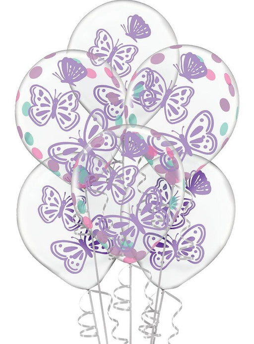 12" Flutter Confetti Balloon Pack | 6 ct - Zurchers