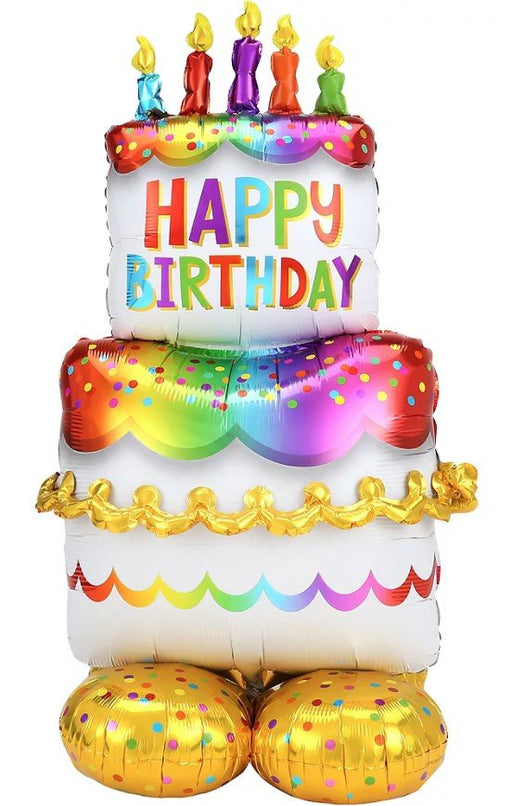 AirLoonz Decorative Birthday Cake Balloon Uninflated 53" | 1 ct - Zurchers