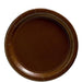 brown gloss paper plate with smooth center and embossed rim – disposable round plate for parties, picnics, and events.
