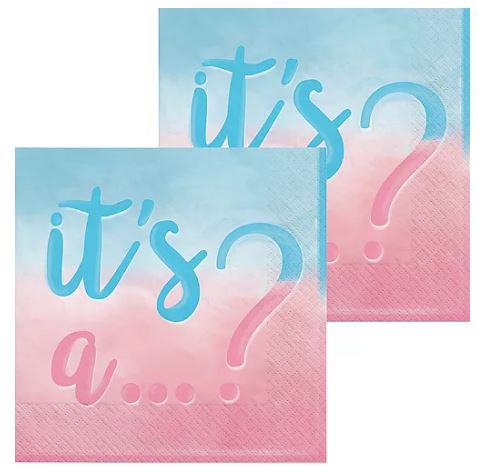 The Big Reveal Beverage Napkins | 16ct - Zurchers