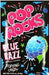 A small black packet of Pop Rocks Blue Razz popping candy, featuring vibrant graphics of exploding stars and a blue raspberry illustration. The brand name 'Pop Rocks' is displayed in bold, pink, bubble-style letters, with 'Blue Razz' and 'Popping Candy' written below in white and blue fonts. Net weight is 0.33 oz (9.5g).
