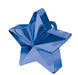 Shiny metallic blue star-shaped bell with a small loop on top for hanging. The bell has five distinct points and a reflective surface, giving it a festive and decorative appearance.