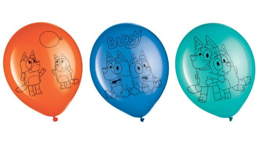 12" Bluey Latex Balloon Pack | 6 ct - Zurchers