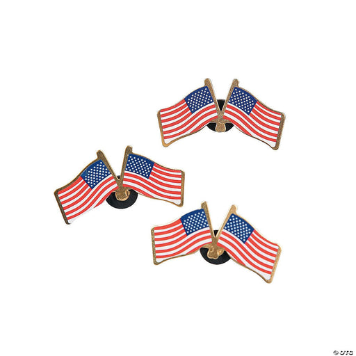 Double American Flag Pins | 24pcs - Zurchers