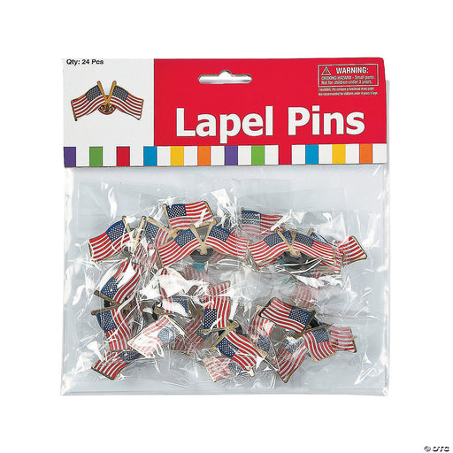 Double American Flag Pins | 24pcs - Zurchers
