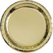7in Gold Foil Round Paper Plates | 8ct - Zurchers