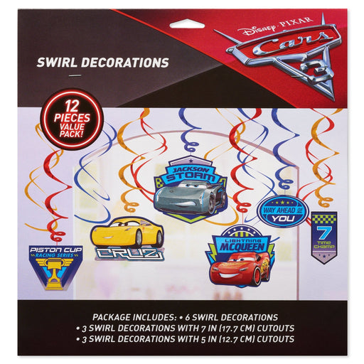 Cars 3 Swirl Decorations | 12pcs - Zurchers