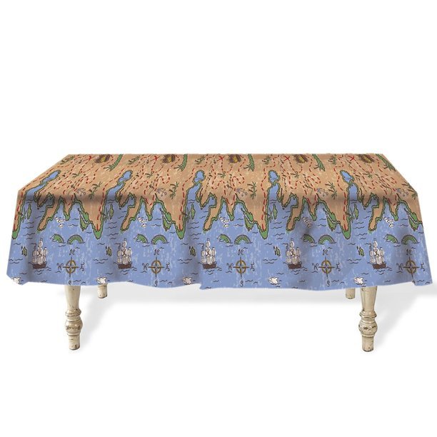Treasure Map Tablecover 54"x108" | 1ct - Zurchers