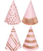Metallic Blush Birthday Party Hats | 12ct - Zurchers