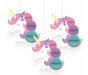 Enchanted Unicorn Hanging Honeycomb Decorations | 3ct - Zurchers