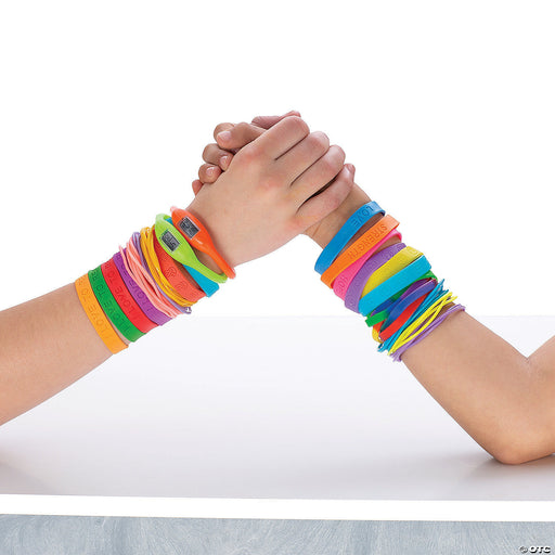 Inspirational Sayings Rubber Bracelets | 24ct - Zurchers