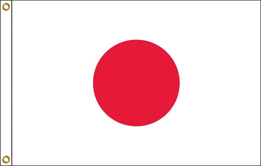 A white flag with a centered red circle.