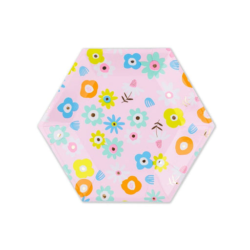 Pink Floral Plates 8" | 8ct - Zurchers
