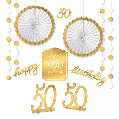 Golden Age 50th Birthday Room Decorating Kit | 1ct - Zurchers
