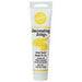 Tube of Wilton Lemon Yellow Decorating Icing, 4.25 oz, with ready-to-use nozzle for writing and decorating cakes or cookies. Packaging is white with yellow icing graphic and black/yellow text.