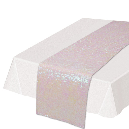 Patriotic Opalescent Sequined Table Runner 6ft | 1 ct - Zurchers