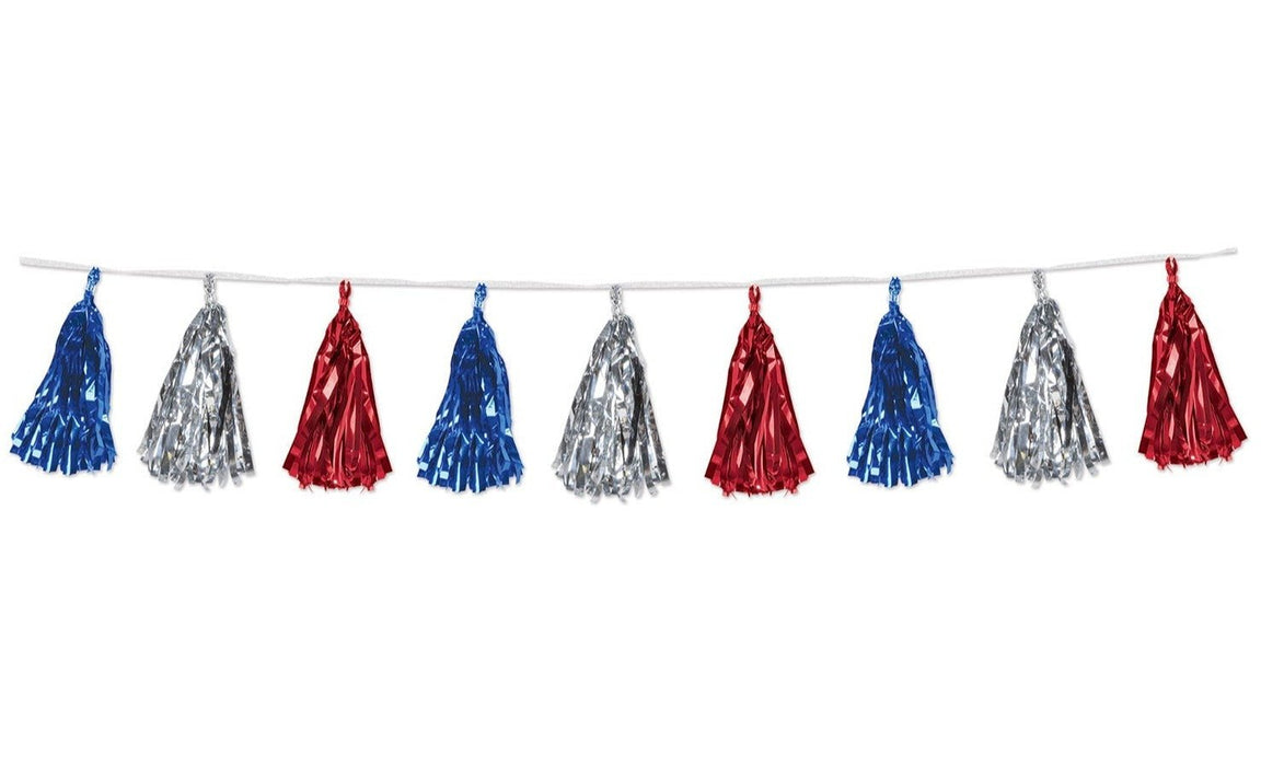 Patriotic Metallic Tassel Garland | 1ct - Zurchers