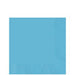 A  square Caribbean blue paper napkin with embossed edges, placed flat against a white background.