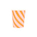 Meri Meri Halloween Pink & Orange Stripy Cups 9 oz. | 8 ct - Zurchers