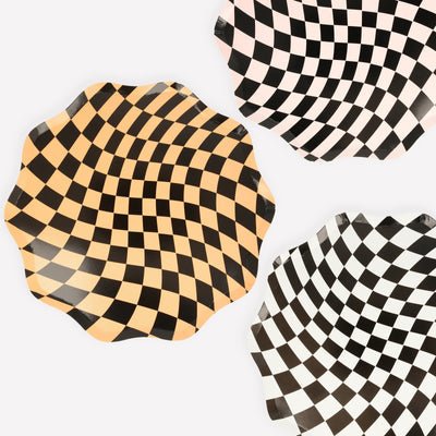 Meri Meri Halloween Checker Dinner Plates 10" | 8 ct - Zurchers
