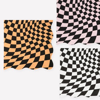 Meri Meri Halloween Checker Lunch Napkins | 16 ct - Zurchers