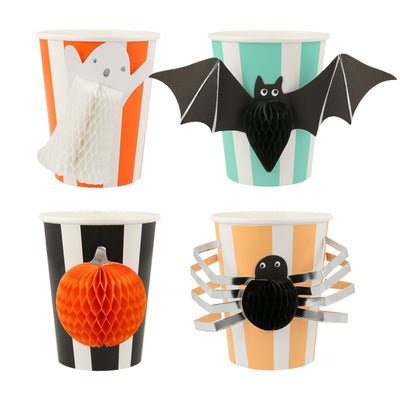 Meri Meri Halloween Honeycomb Cups 9 oz. | 8 Ct - Zurchers
