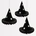 Meri Meri Halloween Hanging Honeycomb Witch Hat Decorations 12" | 3 ct - Zurchers