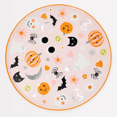 Meri Meri Halloween Groovy Halloween Icon Dinner Plates 10" | 8 ct - Zurchers