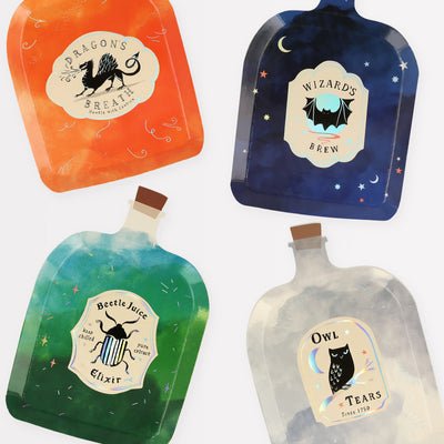 Meri Meri Halloween Making Magic Potion Bottle Plates 7" | 8 ct - Zurchers