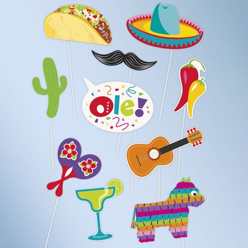 Fiesta Photo Booth Props 10pcs | 1ct - Zurchers