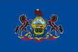 Pennslyvania State Flag with Stick 4" x 6" | 1 Count - Zurchers
