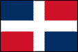 Rectangular flag divided into four quadrants by a central white cross. The top left and bottom right quadrants are dark blue, while the top right and bottom left quadrants are red.