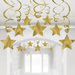 Gold Swirl Shooting Star Decorations | 30pcs - Zurchers