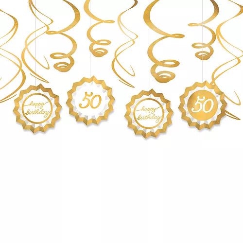 Golden Age 50th Birthday Swirl Decorating Kit | 1ct - Zurchers