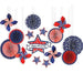 Patriotic Pinwheel Wall Decorating Kit 15pcs | 1ct - Zurchers