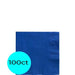 Square royal blue paper napkin with a smooth center and textured embossed border. With blue circle describing the amount – bold, vibrant color ideal for parties, holiday gatherings, and everyday entertaining.