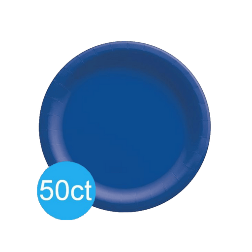 Bright Royal Blue 6.75'' Paper Plates | 50ct - Zurchers