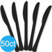 Black Heavy Duty Plastic Knives | 50ct - Zurchers